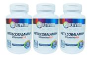 3x Vitamina B12 Metilcobalamina 414% 60 Cápsulas