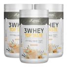 3x Whey 3W Top Taste Body Action Baunilha 900g -