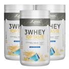3x Whey 3W Top Taste Body Action Leite Condensado 900g -