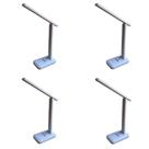 4 Abajur Luminária De Mesa Articulável 12 Leds Recarregável