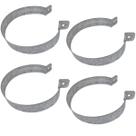 4 Abraçadeira 200mm 8 Pol. Duto Churrasqueira Galvanizada