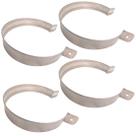 4 Abraçadeiras Inox 304 Para Duto Churrasqueira 5 Polegadas