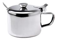 4 Açucareiro Em Aço Inox Com Colher 6 Cm 200ml 4 Açucareiro Em Aço Inox Com Colher 6 Cm 200ml