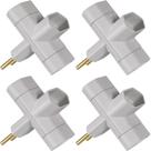 4 Adaptador De Tomada Tipo T Benjamin 2 Pinos 110/220V ADP1-21