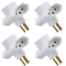 4 Adaptador De Tomada Tipo T Benjamin 3 Pinos 110/220V ADP2-34