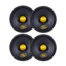4 Alto Falantes Eros 6 Polegadas 200w RMS Com Impedância Nominal 4 Ohms Material Aço E Ferrite Em Bário Resistentente