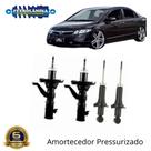 4 Amortecedores HONDA CIVIC 2001 ATE 2008 REBAIXADO (50mm)