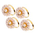 4 Anéis para Guardanapos Floratta 4cm x 4cm Branco Zamac 4 Anéis para Guardanapos Floratta 4cm x 4cm Branco Zamac