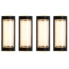 4 Arandela Externa 3 Leds Facho Duplo Aluminio Muro Bet80