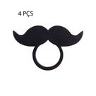 4 Argolas Para Guardanapo Bigode / Dia Dos Pais - Mesa Posta 4 Argolas Para Guardanapo Bigode / Dia Dos Pais - Mesa Posta