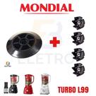 4 Arrastador do Copo + 1 Arraste do Motor Liquidificador Mondial Turbo Power L99
