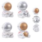 4 Astronauta de Mesa Luz LED Enfeite Luminoso para Decoração