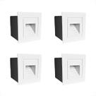 4 Balizador Branco Para Embutir Parede Mini Muro Lup75 4 Balizador Branco Para Embutir Parede Mini Muro Lup75
