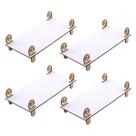 4 Bandejas Provençal Retangular Flat Linha Premium - Mdf Branco