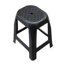 4 Banquetas de Cozinha Banco 49cm De Plástico Preto e Branco