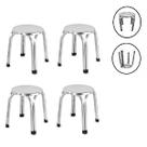 4 Banquetas em Aço Inox Banco Mocho 30cm Hospital Clinicas