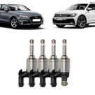 4 bicos injetores a1 a3 q3 jetta tiguan virtus 04e906036af