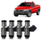 4 bicos injetores fiat pálio siena strada 1.4 iwp003