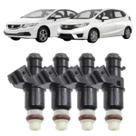 4 bicos injetores honda fit civic 2001-2015 6 furos