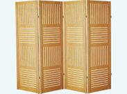 4 Biombo Folha Horizontal Vertical Ripado Divisor Madeira Painel Mdf Cru Divisória Separador De Ambiente