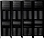 4 Biombo Pintado Reto Com Pés Folha Painel Mdf Divisor Divisória Separador De Ambiente Branco Ou Preto Vários Modelos