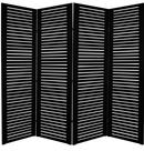 4 Biombo Pintado Sanfonado Com Dobradiças Folha Painel Mdf Divisor Divisória Separador De Ambiente Branco Ou Preto Vários Modelos