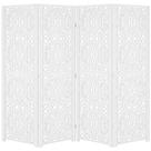 4 Biombo Pintado Sanfonado Com Dobradiças Folha Painel Mdf Divisor Divisória Separador De Ambiente Branco Ou Preto Vários Modelos