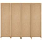 4 Biombo Reto Com Pes Folha Painel Mdf Cru Divisor Divisória Separador De Ambiente Vários Modelos