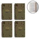 4 Blocos De Anotações Mini Caderno Espiral 80 Folhas A6