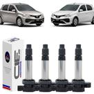 4 bobinas de ignição etios 1.3 1.5 16v flex 2012 9091902263
