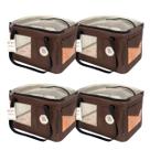 4 Bolsa Pet Gol Linhas Aéreas Aerial Marrom Transporte aéreo para cães e gatos pequenos Compatível cabine 4 Bolsa Pet Gol Linhas Aéreas Aerial Marrom Transporte aéreo para cães e gatos pequenos Compatível cabine