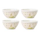 4 Bowl Branco C/ Estampa De Coelho Folhas Louça Tema Páscoa 4 Bowl Branco C/ Estampa De Coelho Folhas Louça Tema Páscoa