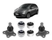 4 Bucha + 2 Pivô Bandeja Dianteira Citroen C3 2015 2016 2017