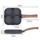 4 Buraco Panela Para Hamburguer Pan Fabricante Punho De Madeira Frigideira Antiaderentes/Frigideira De Ovo/Panejam/Ovos