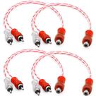 4 Cabo Y RCA Blindado 1 Femea 2 Macho Injetado Vermelho 4mm 4 Cabo Y RCA Blindado 1 Femea 2 Macho Injetado Vermelho 4mm
