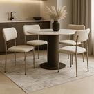 4 Cadeira Estofada Lis Sala Jantar Moderna em Aço Resistente 4 Cadeira Estofada Lis Sala Jantar Moderna em Aço Resistente