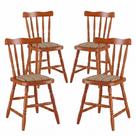 4 Cadeiras Colonial Soft Estofada Mel 4 Cadeiras Colonial Soft Estofada Mel