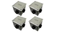 4 Caixa De Passagem Com Tampa Inox Sodramar