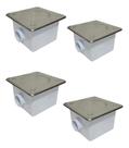4 Caixa Passagem De Piscinas Tampa Inox Herbinject