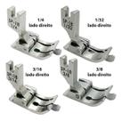 4 Calcador Para Maquina de Costura Reta Industrial Pesponto Guia Lado Direito SP18 3/8 3/16 1/4 1/32 4 Calcador Para Maquina de Costura Reta Industrial Pesponto Guia Lado Direito SP18 3/8 3/16 1/4 1/32