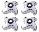 4 Calota 4 Pontas Aro 16 17,5 Metal Caminhao Rodoar