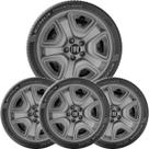 4 Calota FIAT TORO 2021 Aro 16 Grafite com Emblema 300cp