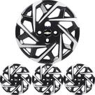 4 Calota Onix 2020 em diante Aro 14 Black Piano Prata Metálico + Emblema