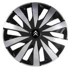 4 Calotas Seven Black Silver Aro 14 Citroen C3 C4 Lançamento