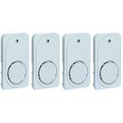 4 Campainhas Embutir Tipo Timbre 220v Com Placa 4x2 Pial