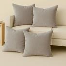 4 Capas Almofadas Veludo Sala Sofa Quarto 45x45 Diversidade Cores Cor:Caputino