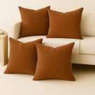 4 Capas Almofadas Veludo Sala Sofa Quarto 45x45 Diversidade Cores Cor:Terracota