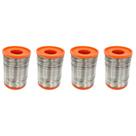 4 Carretel Estanho P/ Solda Fluxo Ra 0,5mm 250g Cobix