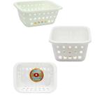 4 Cestos plásticos multiuso pequenos para armazenar maquiagens, prendedores de roupa, utensílios de banheiro e de cozinha.