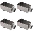 4 Condulete 3/4 Tipo Lb Alumínio S/rosca S/placa Sieg